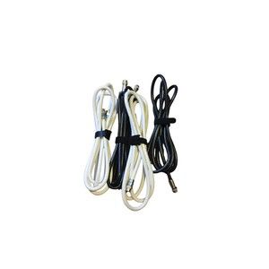 (4) Generic Series White/ Black Coax Cables RG6 Coaxial Cable Connectors CATV